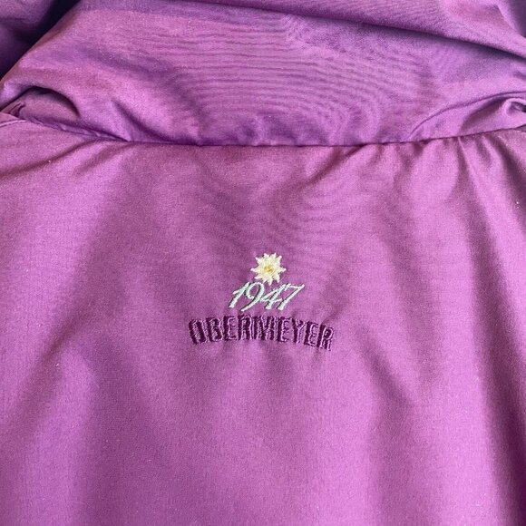 Obermeyer Vintage MONICA Purple Puffer Embroidered Ski Jacket Women size 10 EUC - Picture 5 of 14
